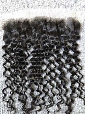 Luxury Hair Italian Curly 13X4 Transparent Frontal