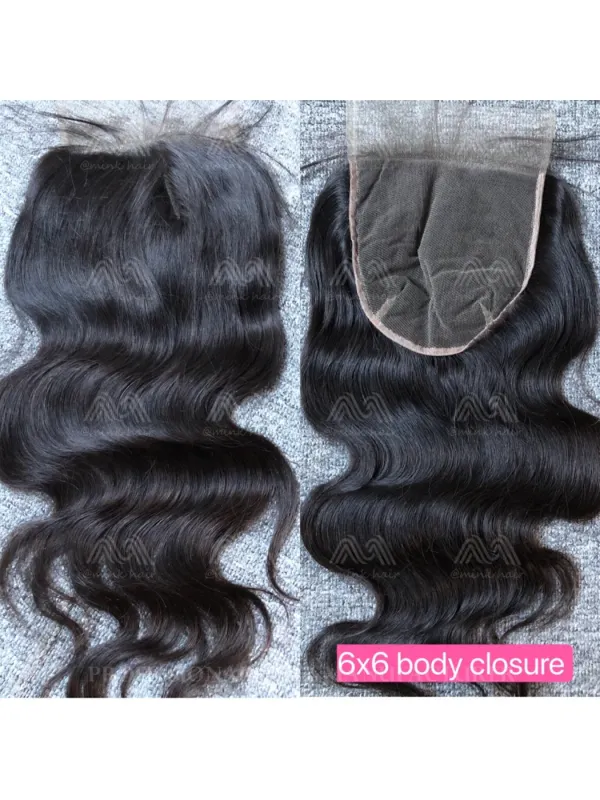 Mink Hair 6X6 Transparent Closure (Including straight/body wave/deep wave/Itanlian curly)