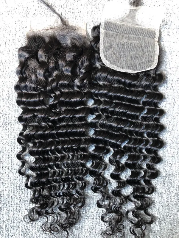 Luxury Hair Deep Wave 4X4 Transparent Closure