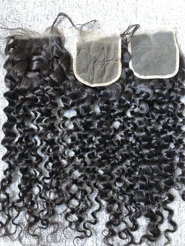 Luxury Hair Italian Curly 4X4 Transparent Closure