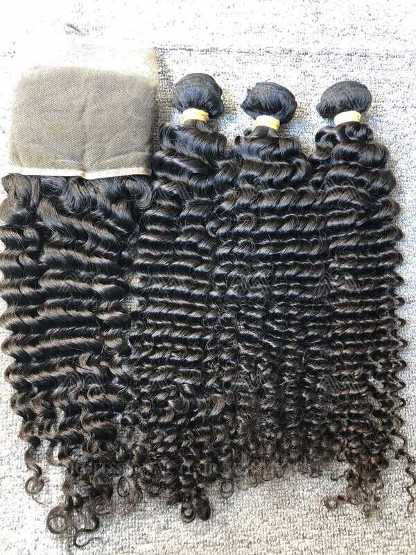 Raw Hair Deep Wave 13X4 Transparent Frontal