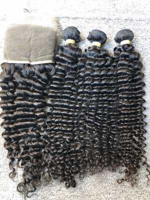 Raw Hair Deep Wave 13X4 Transparent Frontal