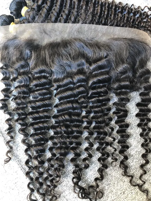 Raw Hair Deep Wave 13X4 Transparent Frontal