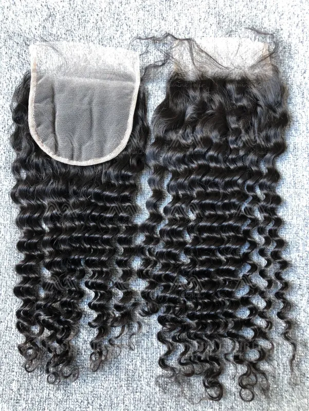 Luxury Hair Deep Wave 5X5 Transparent Closure