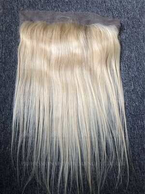 Blonde Hair Straight 13X4 Transparent Frontal