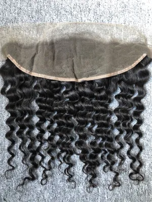 Luxury Hair Deep Wave 13X4 Transparent Frontal