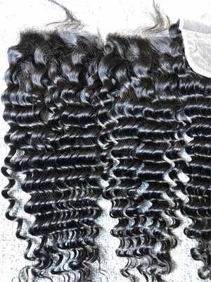 Raw Hair Deep Wave 4X4 Transparent Closure