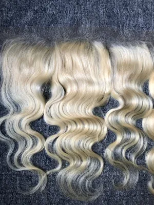 Blonde Hair Body Wave 13X4 Transparent Frontal