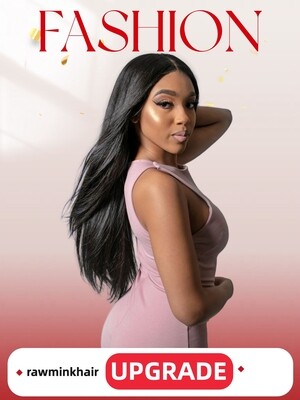 Mink Hair 2X6 Transparent Closure Wig