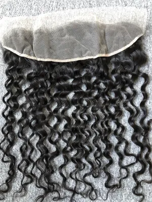 Mink Hair Italian Curly 13X4 Transparent Frontal