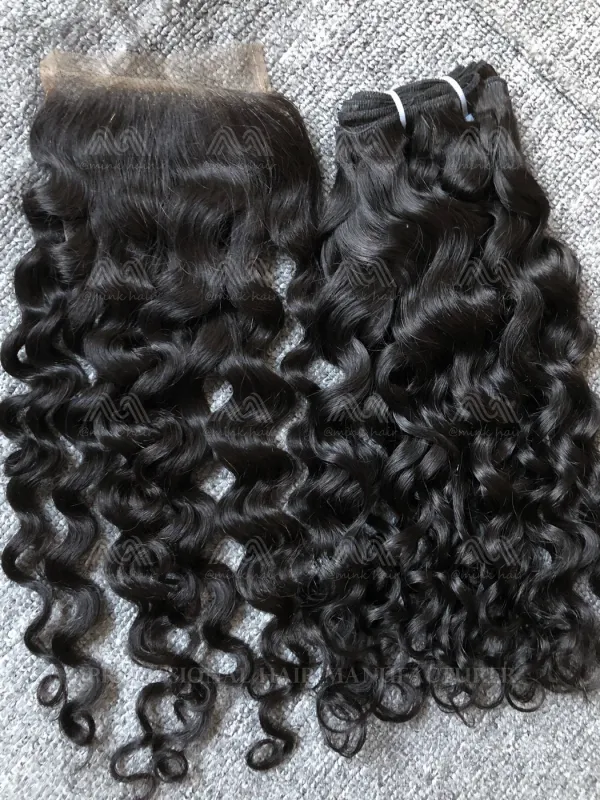 Mink Hair Italian Curly 4X4 Transparent Closure