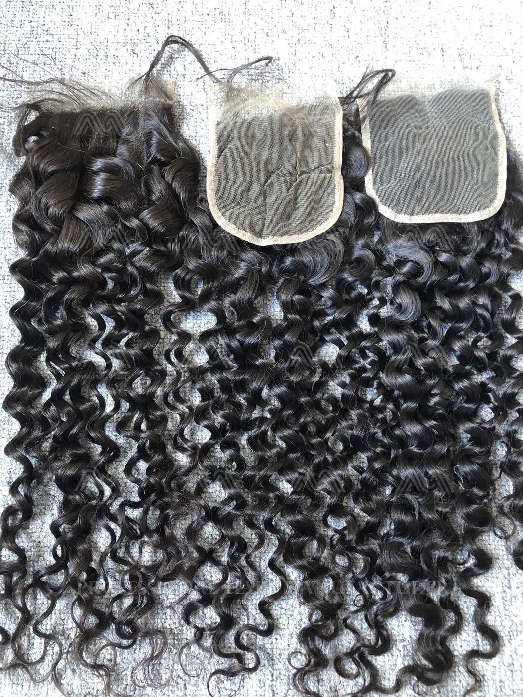Mink Hair Italian Curly 4X4 Transparent Closure
