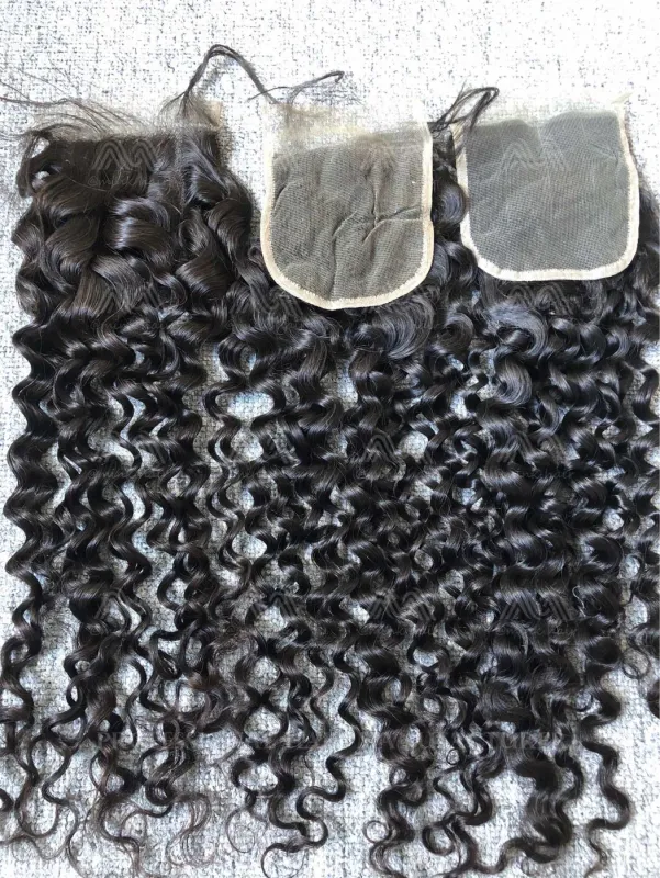 Mink Hair Italian Curly 4X4 Transparent Closure