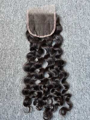 Mink Hair Italian Curly 4X4 HD Closure