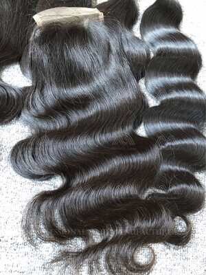 Raw Hair Body Wave 5X5 Transparent Closure