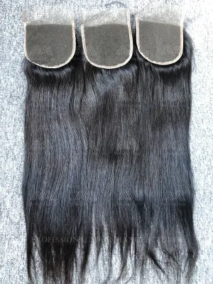 Raw Hair Straight 4X4 Transparent Closure