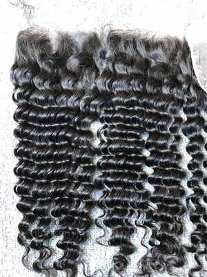 Raw Hair Deep Wave 5X5 Transparent Closure