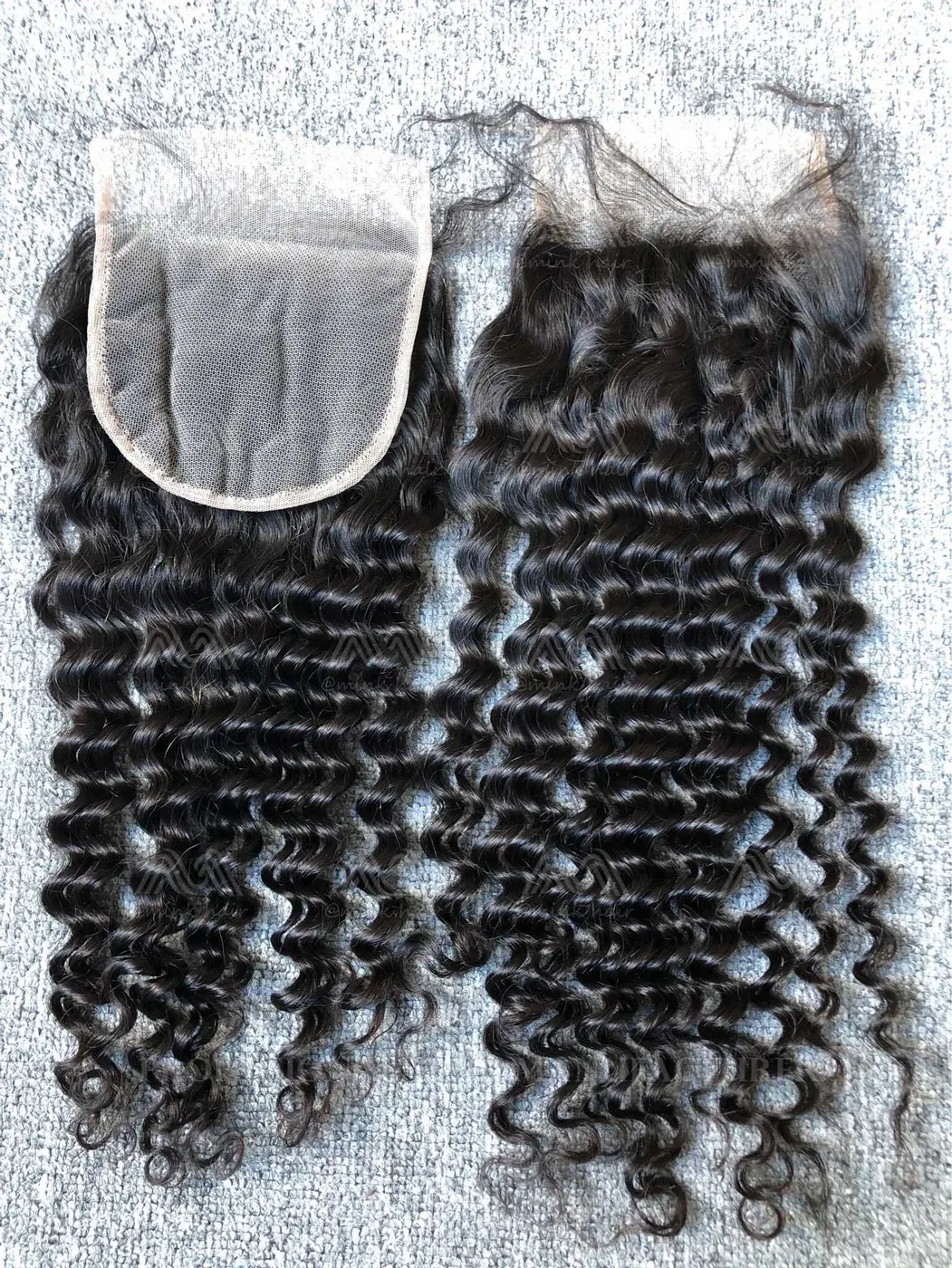 Raw Hair Deep Wave 5X5 Transparent Closure
