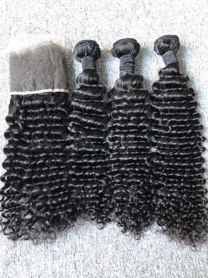 Mink Hair Deep Wave 13X4 HD Frontal