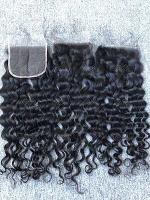 Mink Hair Italian Curly 5X5 HD Closure