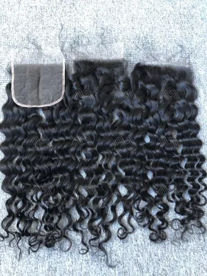 Mink Hair Italian Curly 5X5 HD Closure