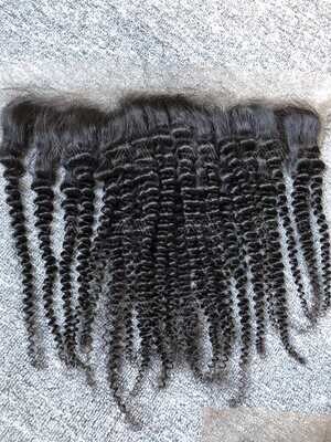 Mink Hair Kinky Curly 13X4 Transparent Frontal