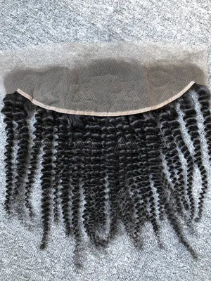 Mink Hair Kinky Curly 13X4 Transparent Frontal