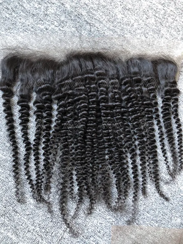 Mink Hair Kinky Curly 13X4 Transparent Frontal