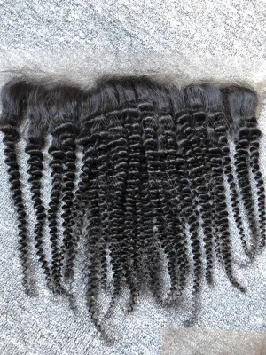 Mink Hair Kinky Curly 13X4 Transparent Frontal