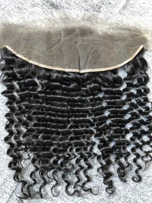 Mink Hair Deep Wave 13X4 Transparent Frontal