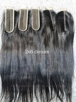 Mink Hair Straight 2X6 Transparent Closure