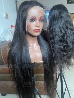 Mink Hair Silky Straight Transparent Lace Wig