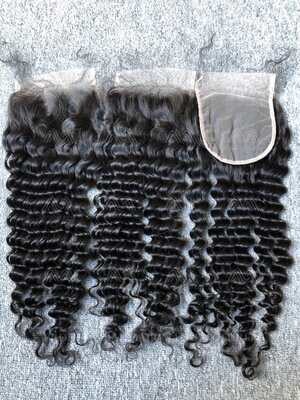 Mink Hair Deep Wave 4X4 Transparent Closure