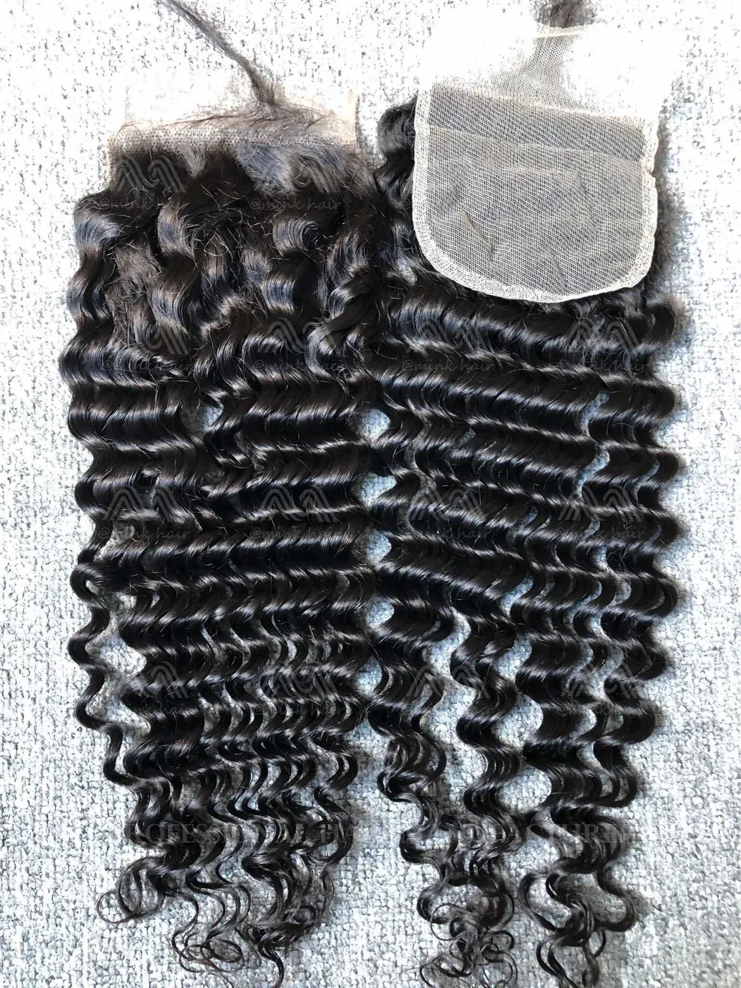 Mink Hair Deep Wave 4X4 Transparent Closure