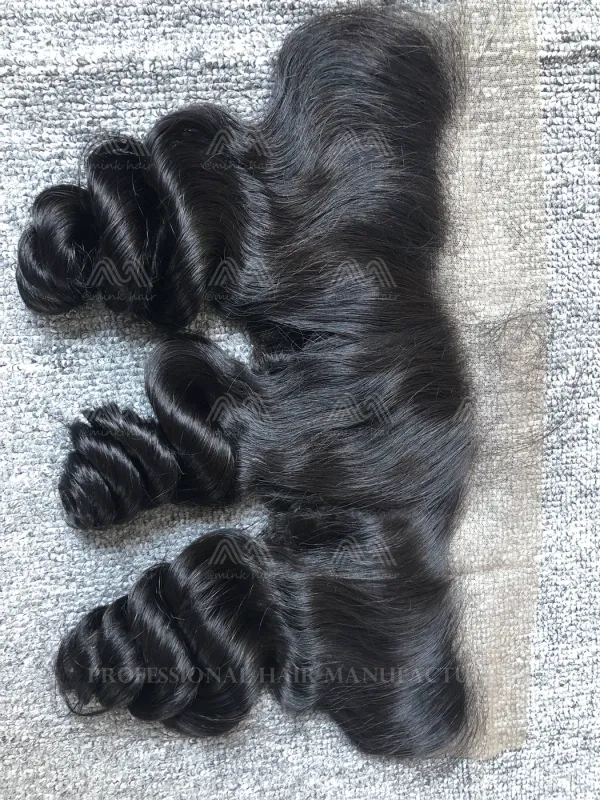 Mink Hair Loose Wave 13X4 Transparent Frontal