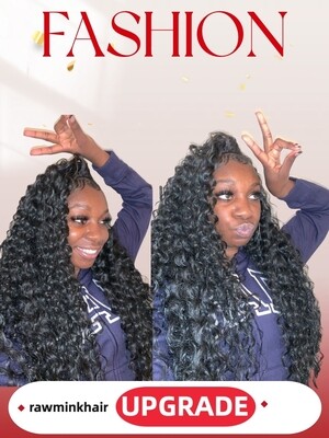 Mink Hair Italian Curly Transparent Lace Wig