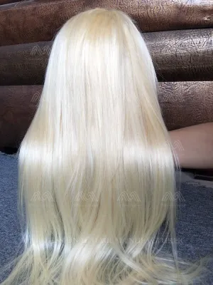 Luxury Hair Blonde Silky Straight Transparent Lace Wig