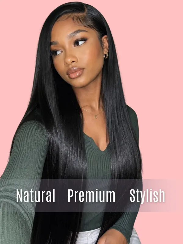 Luxury Hair Silky Straight Transparent Lace Wig
