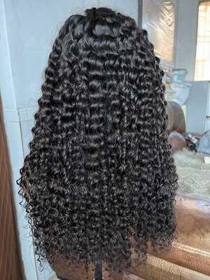 Luxury Hair Deep Wave Transparent Lace Wig