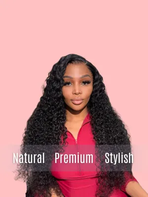 Luxury Hair Deep Wave Transparent Lace Wig