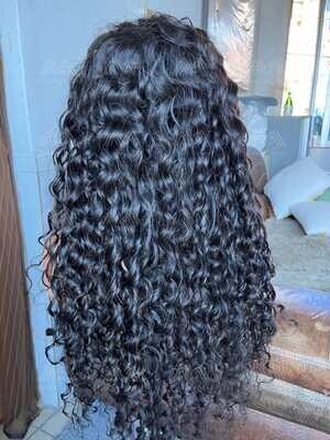 Luxury Hair Italian Curly Transparent Lace Wig