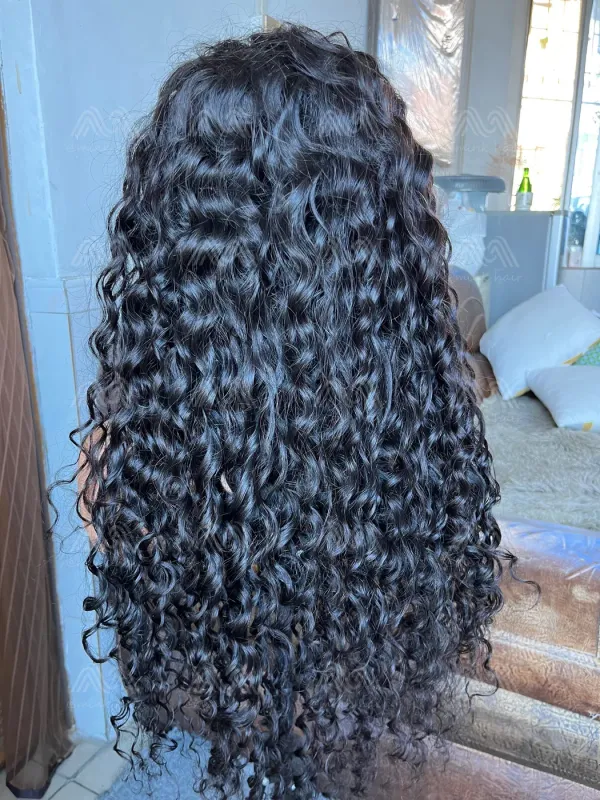 Luxury Hair Italian Curly Transparent Lace Wig