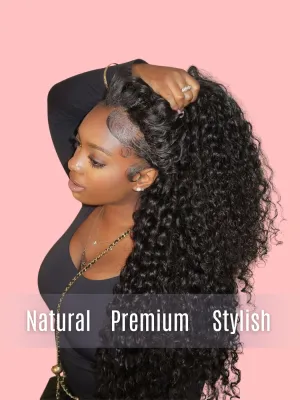Luxury Hair Italian Curly Transparent Lace Wig