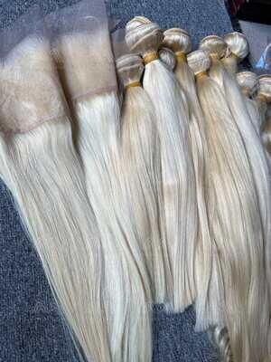 Blonde Hair Straight 13X4 HD Frontal