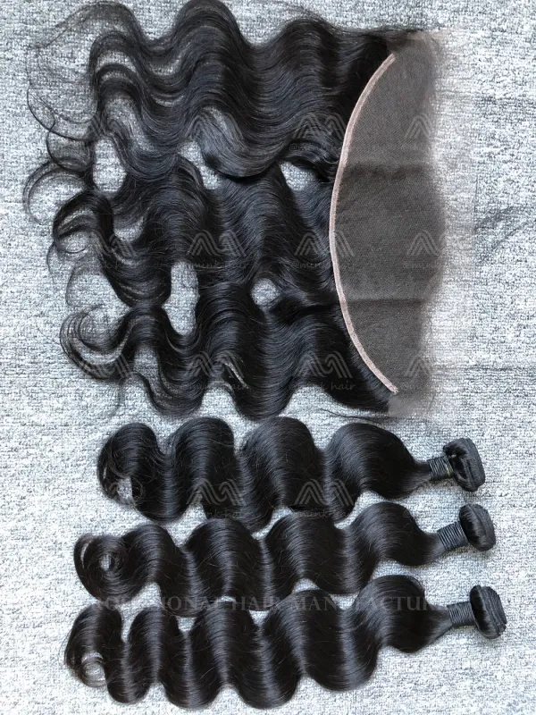 Mink Hair Body Wave 3 Bundles With 13X4 HD Frontal Deals