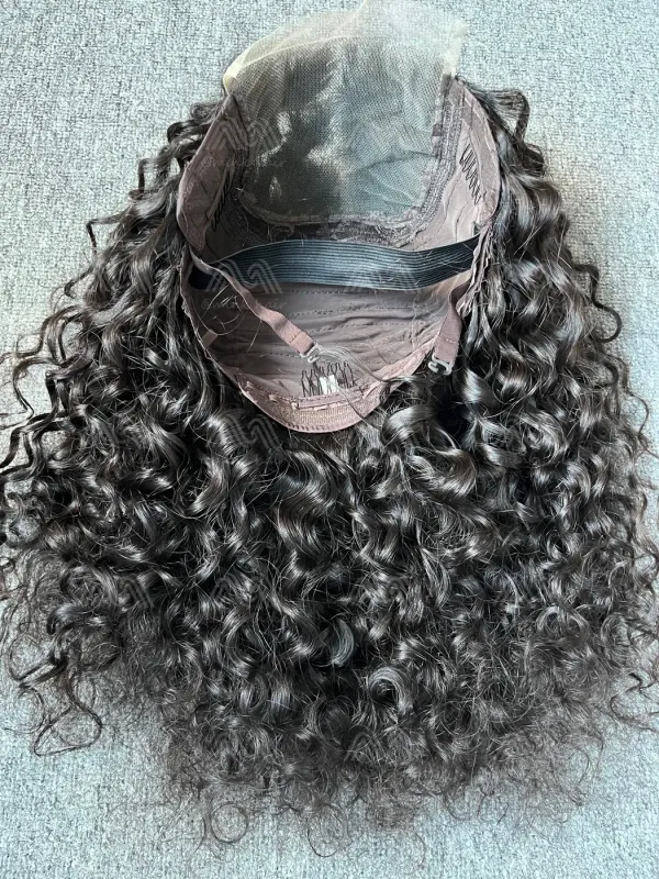 Raw Hair Italian Curly 5X5 Transparent Closure Wig