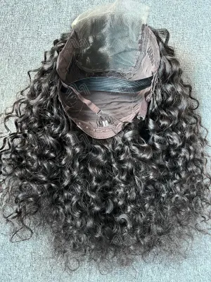Raw Hair Italian Curly 5X5 Transparent Closure Wig