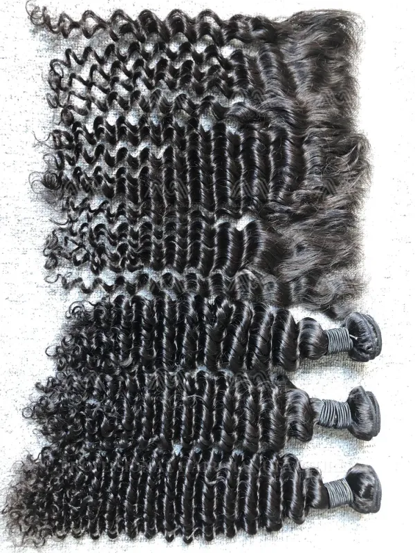 Mink Hair Deep Wave 3 Bundles With 13X4 HD Frontal Deals