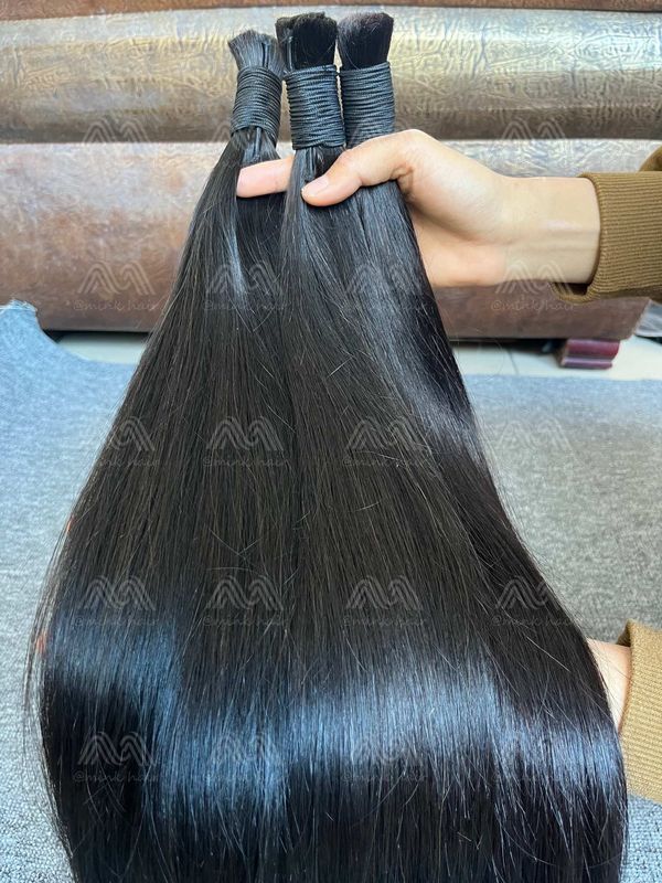 Natural Black Bulk Hair Without Weft (100g)