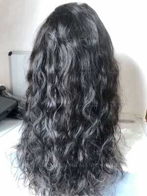 Mink Hair Water Wave Transparent Lace Wig